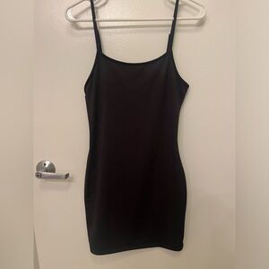 Black Bodycon Spaghetti Strap Mini Dress